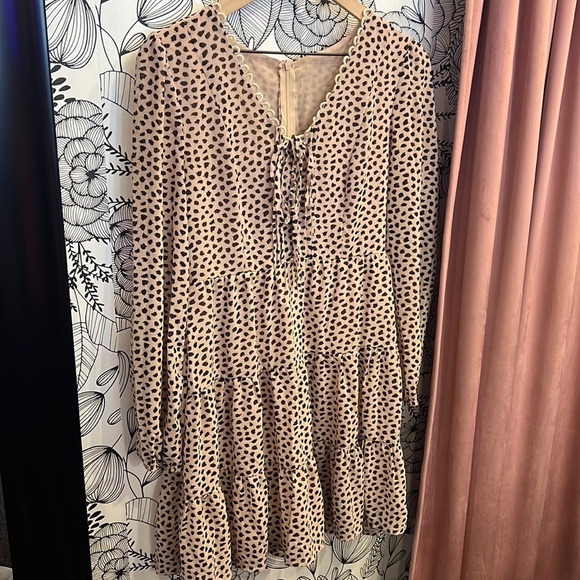 Spotted Ruffle Dress - Picture 1 of 2